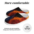 thumbnail image 6 of Fotbe Red And Blue Abstract Pattern Women's Fuzzy Curly Fur Memory Foam Loafer Slippers Indoor Outdoor Slippers Winter Home Shoes-35/36, 6 of 7