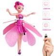 thumbnail image 4 of Muñeca de hada voladora con control remoto por inducción, avión RC, juguetes para niños, bailarina, princesa voladora, juguete, 4 of 14