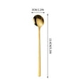 thumbnail image 3 of Todaioua Coffee Spoons, Stainless Steel Dessert Spoons, Small Tea Spoons, Long Handle Spoons for Ice Cream, Latte, Hot Chocolate, and Cake (Gold, 5.3 Inch), 3 of 6