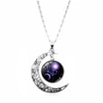 thumbnail image 1 of Collar de luna nueva para mujer, diseño clásico, aleación de cristal indecolorable, longitud Total de 19,7 pulgadas, para fiesta, cumpleaños y aniversario, 1 of 10