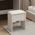 thumbnail image 6 of KULAGAGA Large Vanity Set with 3 Colors Lighted Mirror, Makeup Table with Cushioned Stool, 3 Storage Shelves 4 Drawers, Dressing Table Dresser Desk, 6 of 8