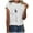 White, variant on Summer Tops for Women Elegant Simple Pattern Print T Shirt Casual Short Sleeve Tops Blouse Tee Basic Crewneck Tunic Tops