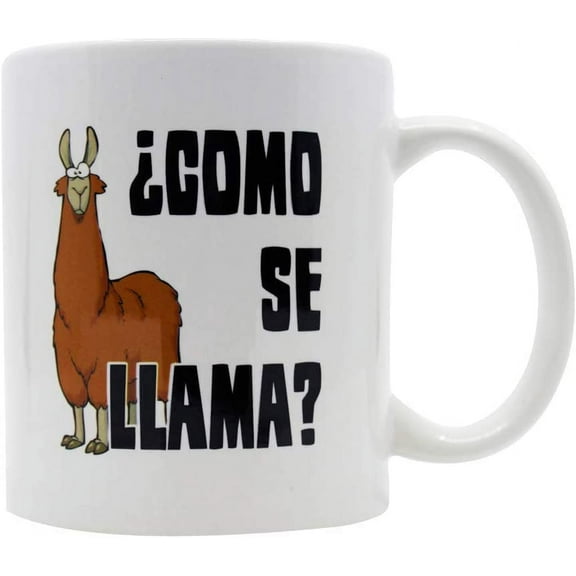 Como Se LLama Funny Pun Novelty Coffee Mug. 11 oz White Ceramic Spanish Saying Mugs.
