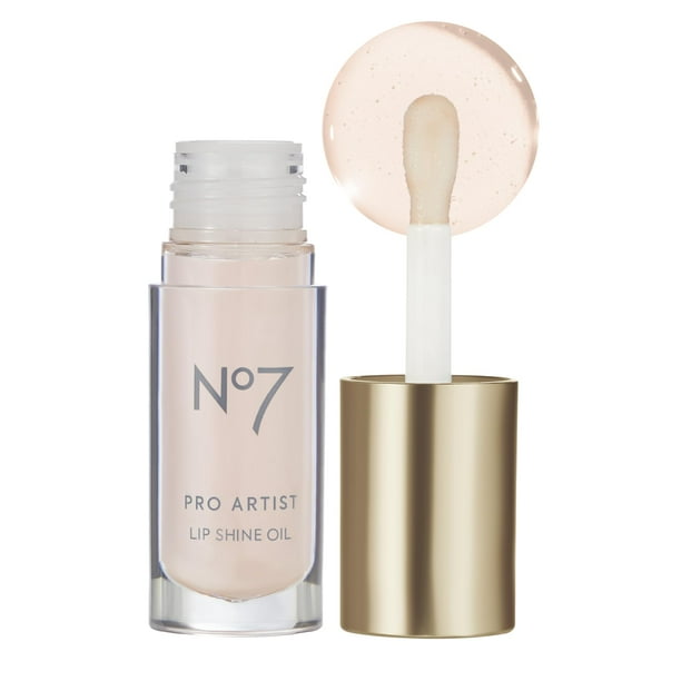 Aceite labial No7 Pro Artist hidratante de alto brillo, melocotón juguetón