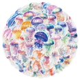 thumbnail image 2 of Paquete de pegatinas Jellyfish, 50 unidades, vinilo estético con forma de océano, 2 of 2