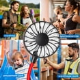 thumbnail image 4 of Portable Neck Fan, Hand Free Personal Hanging Neck Sports Fan USB Rechargeable (3 Speed Adjustable) Wearable Cooling Head Fan,360 Degree Free Rotation for Traveling, Sports, Office, Reading, 4 of 7