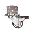 thumbnail image 2 of Juego de 4 ruedas para muebles de TPE con freno, ruedas giratorias con placa de montaje en L, ruedas de goma para guardería, muebles, soporte para flores (25 mm)., 2 of 5