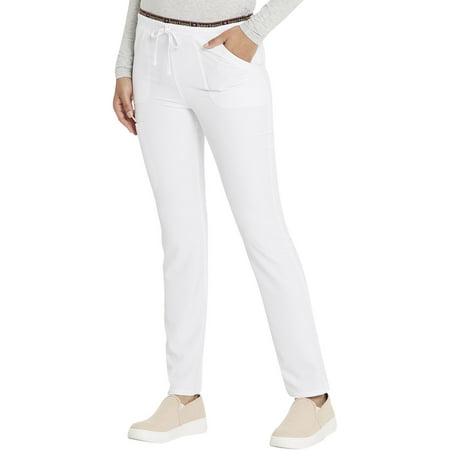 

HeartSoul Break On Through Women s Scrubs Pant Mid Rise Tapered Leg Drawstring HS185
