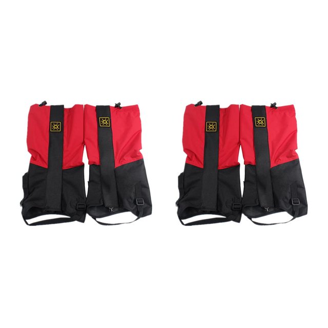 Sonducket Snow Hiking Legging Shoes Boot Climbing Cover Outdoor Gaiters Leg Waterproof Rojo 2piezas