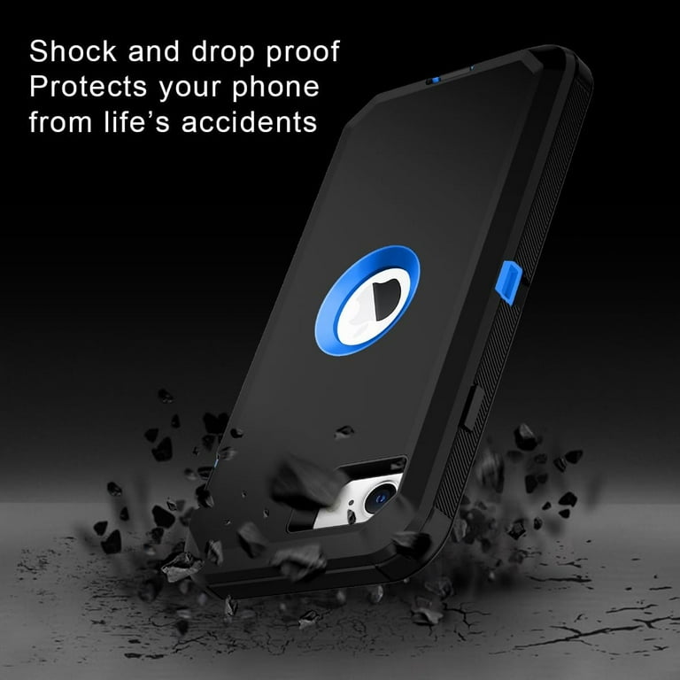 Rugged IPhone 7/8/SE Case - Heavy Duty Drop Protection With Built-in Screen Protector
