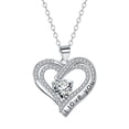 thumbnail image 2 of HongHeng Necklaces for Women Birthstone Heart Necklace Jewelry for Wife Girlfriend Woman Necklace Mother's Day Gift, 2 of 5
