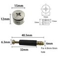 thumbnail image 4 of Eyech - Juego de 50 accesorios de conexión para muebles con tuercas y tornillos para armario y cómoda, 4 of 5