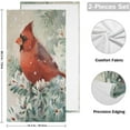 thumbnail image 2 of Winter Red Bird Xmas Hand Towels, Christmas Tree Kitchen Towel Ultra Soft and Absorbent,Decorative Fingertip Face Towel for Bathroom Hotel, 2 PCS, 28.3"x 14.4", 2 of 6
