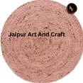thumbnail image 5 of Jaipur Art And Craft Pink Area Cotton Rug Round Hand Braided Round Natural Modern Rug for Home Décor (7x7 Sq Ft), 5 of 6