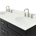 thumbnail image 2 of Ariel Hamlet 60 In. Double Oval Sink Bathroom Vanity With Carrara White Quartz Countertop 1.5 Edge In Black, 2 of 11