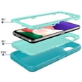 thumbnail image 3 of For Samsung Galaxy A22 5G / SM-A226 Heavy Duty Shockproof Armor Protective Hybrid Case Cover With Clip Teal/Teal, 3 of 3