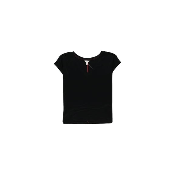 Aeropostale Womens Boxy Basic T-Shirt, Black, Juniors, X-Large