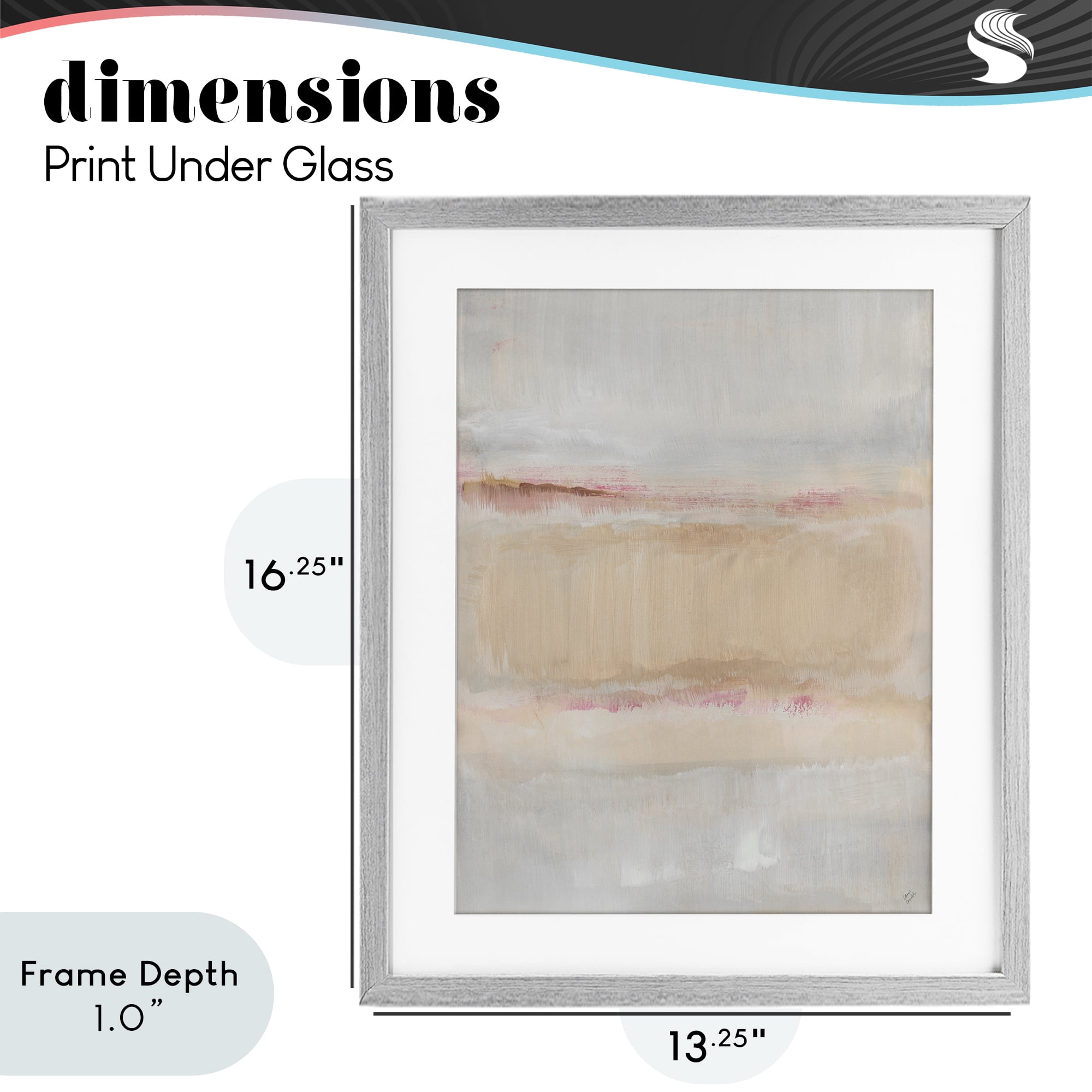 Stupell Industries Restful Misty Landscape Gray Framed Print Under Glass, design by Lanie Loreth