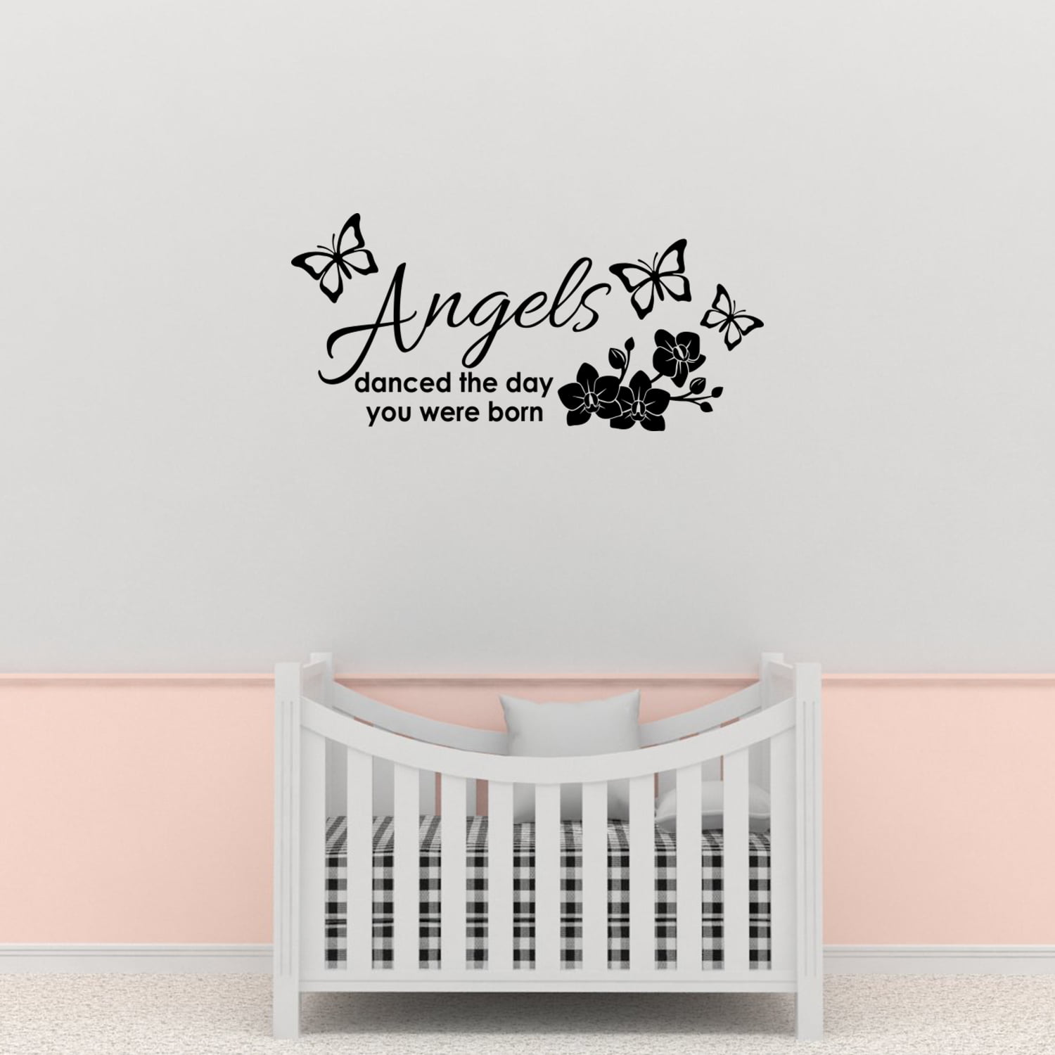SUCH A BIG MIRACLE GIRL VINYL WALL LETTERING WORDS BABY DECAL NURSERY STICKER 