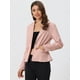thumbnail image 3 of Chaqueta de mezclilla Allegra K de manga larga con botones y solapa con muesca Rosa L, 3 of 6
