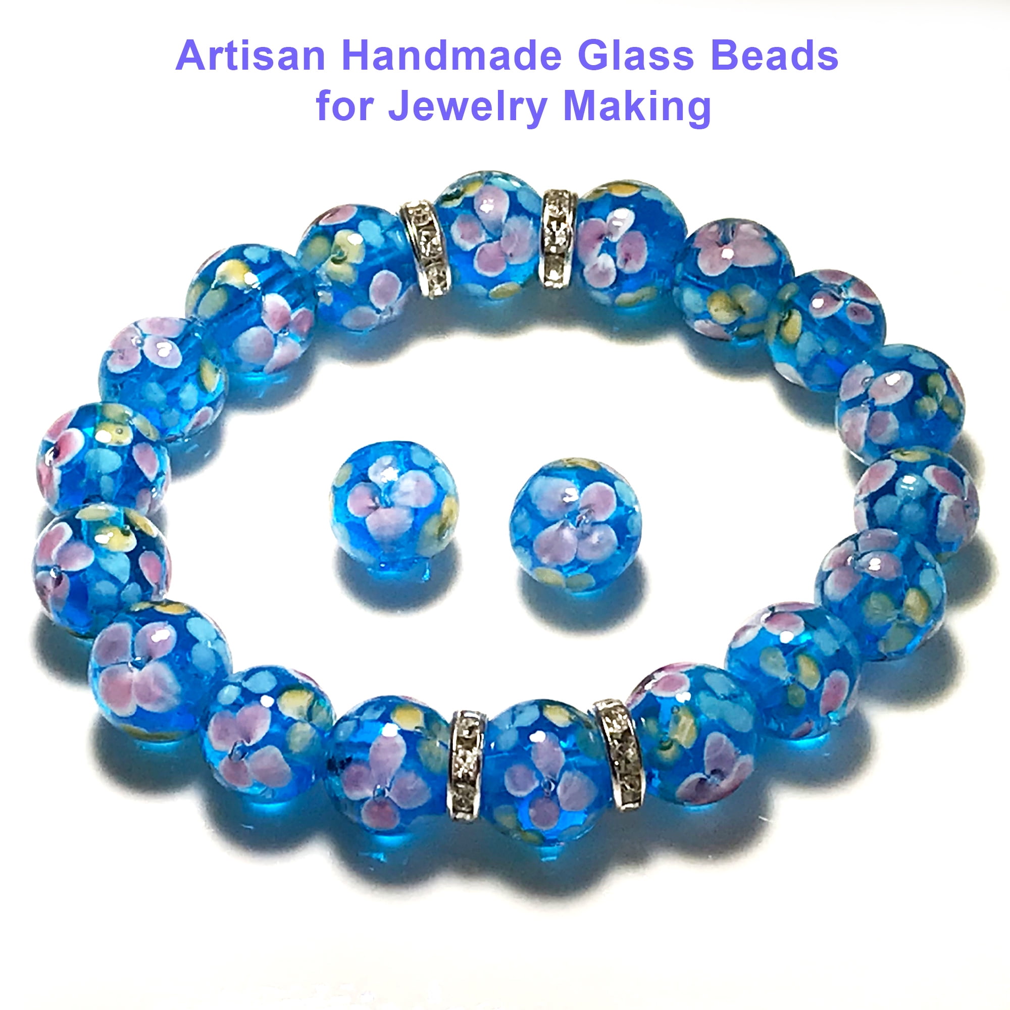 45pcs/set Teardrop Royal Blue Crystal Beads With Faceted Cut Glass Beads,  Spacer Beads, Handmade Cushion Beads For Diy Bracelet, Necklace, Women's  Jewelry Making Accessories