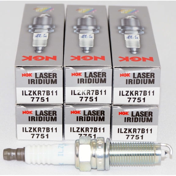 6 Pack Genuine NGK 7751 Laser Iridium Spark Plugs ILZKR7B11 fits Honda and Mopar