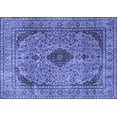 thumbnail image 1 of Ahgly Company Machine Washable Indoor Rectangle Medallion Blue Traditional Area Rugs, 6' x 9', 1 of 4