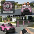 thumbnail image 4 of RAM 24V Ride on Cars for Tow Kids, RAM 1500 RHO 2 Seat Battery Powered Ride on Toys with Remote Control, 4 Wheels Suspension Trunk, LED Light, MP3 Player, Electric Car for Kids Boy Girl Gift, Pink, 4 of 10