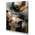 thumbnail image 2 of Designart "Gold And Black Marbled Euphoria V" Abstract Marble Wall Art Print, 2 of 5