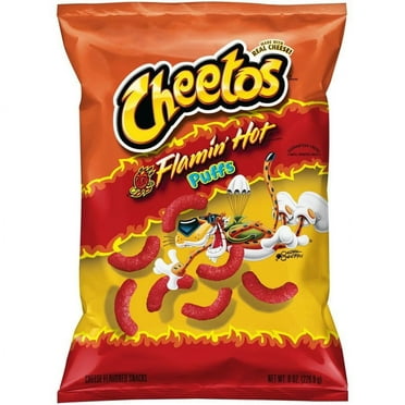Cheetos Flamin, Hot Puffs Cheese, 8 Oz