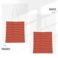thumbnail image 3 of YFYANG Reusable Cotton Canvas Tote Shopping Bag, Red Line Texture Washable Portable Grocery Bag for Daily Travel, 3 of 8