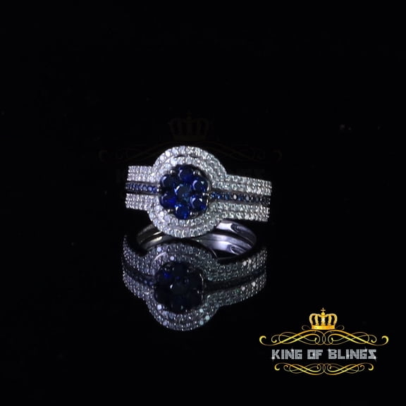 King of Bling's White Cubic Zirconia 2.50ct Silver Fashion Womens Ring size 6.5