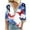 Red, variant on NSLGXD Womens 4th of July Shirts Plus Size Patriotic Red White and Blue Print Tshirts Cute 3/4 Sleeve Tees Stylish V Neck Blouses Tops Blouses for Women Dressy Casual