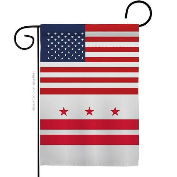 Americana Home & Garden G142759-BO 13 x 18.5 in. USA District of Columbia American State Vertical Garden Flag with Double-Sided House Decoration Banner Yard Gift