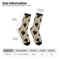 thumbnail image 5 of Yiaed Cute Black Dog Print Great elasticity Crew Socks Sports socks for Men and Women, 5 of 5