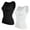 2packs,Black&White, variant on MISS COCOLI Women Square Neck Tummy Control Shapewear Tank Tops Wide Strap Thickened Camisole Compression Basic Body Shaper