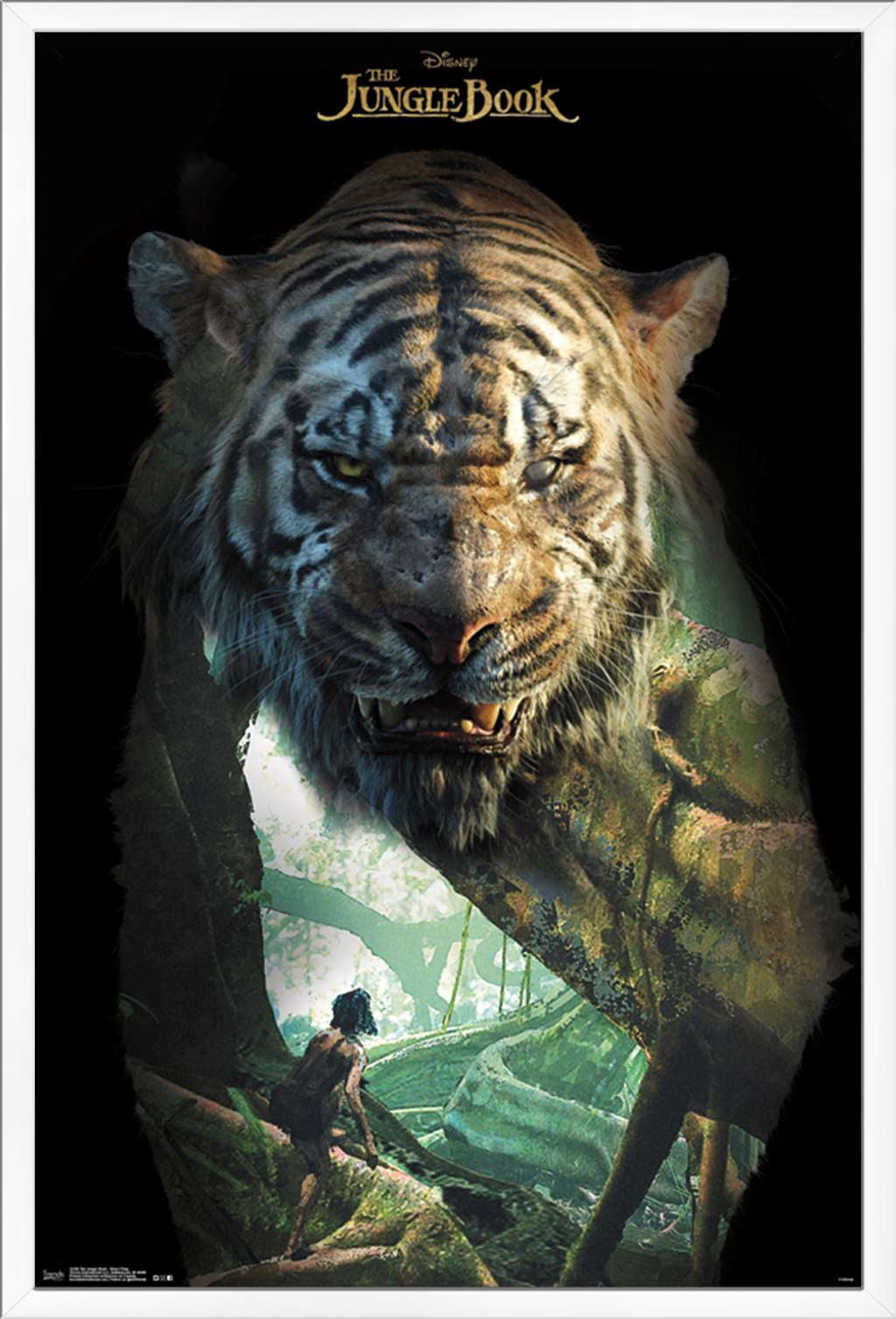 Disney The Jungle Book - Shere Khan Wall Poster, 22.375" x 34", Framed ...
