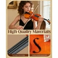 thumbnail image 4 of HarmonyStrings Violin 4/4 Full Size Set Fiddle, Acoustic Violins Complete Kit with Handcrafted Board, Starter Lightweight Hard Case for Beginners Glossy, 4 of 10