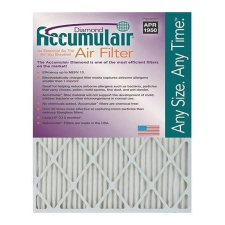 

Accumulair FD20.75X21.75A 20.75 x 21.75 x 1 in. MERV 13 Actual Size Diamond Filter