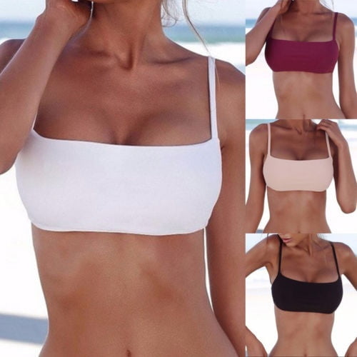 Women Bandage Push-Up Bikini Top Bandeau Swimwear Swimsuit Beachwear Bathing
