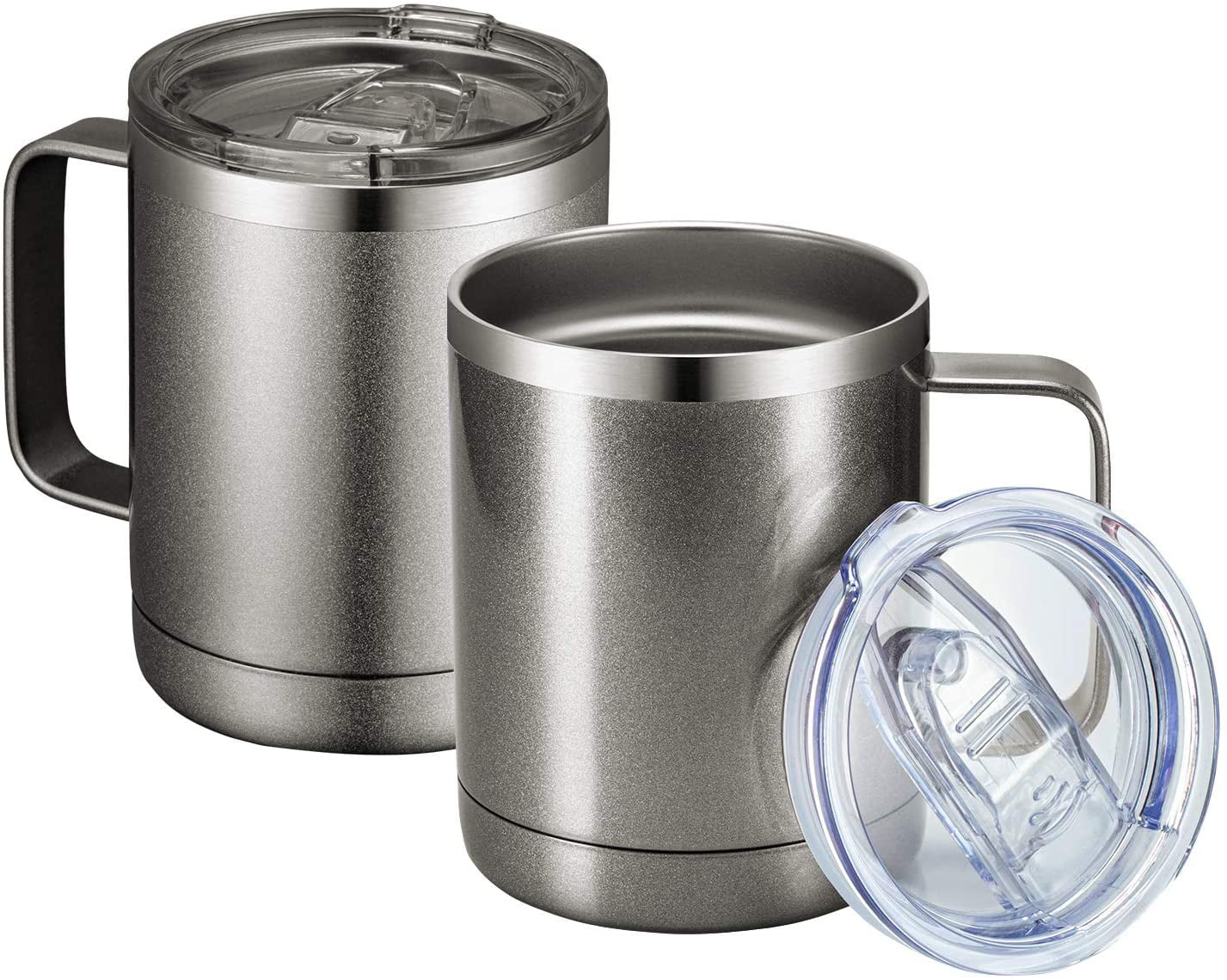 Stainless Steel Coffee Mug Water Coffee Beverage Drinks Vacuum Cup With Lid 