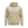 thumbnail image 3 of Ozmmyan Plus Size Mens Waffle Knit Hooded Long Sleeve Relaxed Fit Casual Pullover Hoodie Fall Winter, 3 of 8