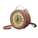 thumbnail image 4 of Monedero con cremallera y forma de reloj redondo novedoso para mujer, bolso de mano, bolso de hombro, regalo para mamá, novia Rosa, 4 of 8