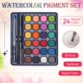 thumbnail image 4 of Kit de pintura acuarela EIOLUIK de 16 colores, 3 pinceles y cuaderno de trabajo, 4 of 7
