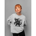 thumbnail image 2 of Krampus Cat Creepy Christmas Gift Tee Women's Sweatshirt, 2 of 4