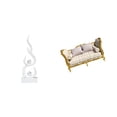 thumbnail image 1 of Escultura De Llama De Resina Moderna Y Figura De Sofá De Madera En Miniatura Para Decoración De Escritorio Creativa Y Muebles De Simulación De Casa De Muñecas., 1 of 8