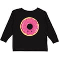 thumbnail image 3 of Inktastic Hot Pink Donut Boys or Girls Long Sleeve Toddler T-Shirt, 3 of 5