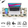 thumbnail image 5 of Long Mouse Pads for Desk,Beige Cartoon Dinosaurs Names Pattern Desk Mats on Top Of Desks, Desk Mouse Pad Extra Large with 3mm Non-Slip Base and Stitched Edge for Gaming,Office,Work,Home 31.5"x11.8", 5 of 6