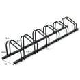 thumbnail image 3 of Gymax Support de Vélo 6 Places Stationnement Garage Rangement Support de Cyclisme Noir, 3 of 10