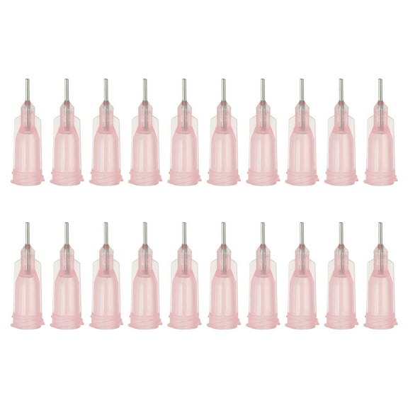 Agujas de Dispensación de Punta Romana Uxcell 20G, 20 Pcs 1/4 pulgada Aguja de Dispensación de Líquido con Lure Lock para Recarga
